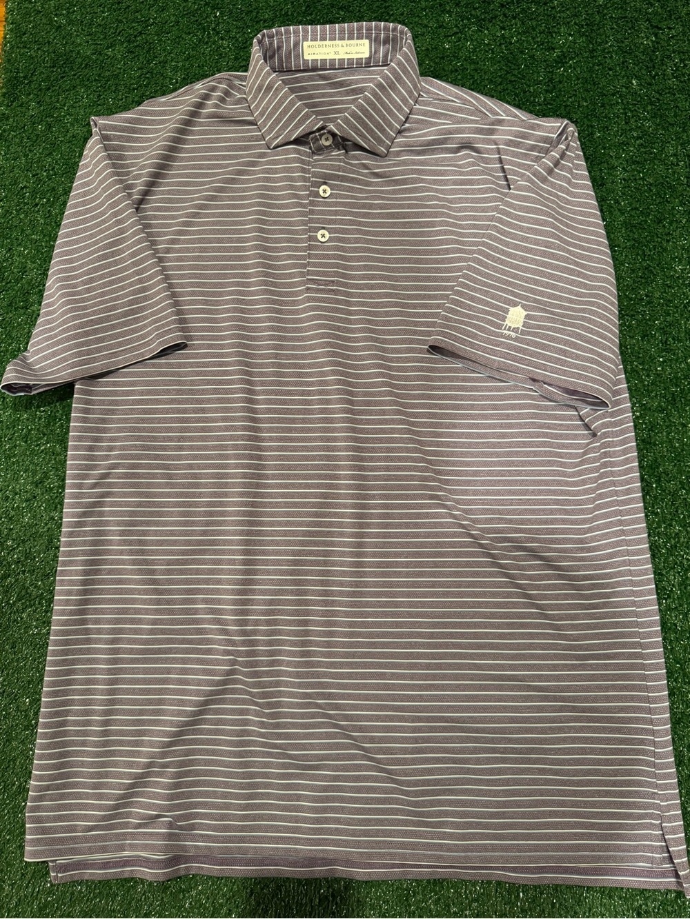 Holderness and Bourne Striped Short-Sleeve Polo Shirt